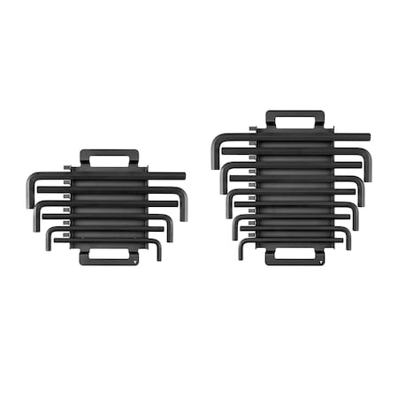 Tekton Flat End Hex L-Key Set with Rack, 15-Piece 7/16-3/4 in., 11-19 mm KLX92301